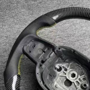 พวงมาลัยสปอร์ตหนังคาร์บอนไฟเบอร์สีดำสำหรับวอลโว่ S90 V90 <span class=keywords><strong>S60</strong></span> V60 S40 V40 XC40 XC60อุปกรณ์ตกแต่งรถยนต์ XC90 - Product Image 5