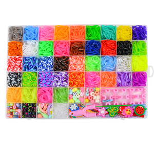 Kit de Telar para Hacer Pulseras de Gomas Elásticas Coloridas, Kit de Manualidades con Gomas Elásticas para Regalo Hecho a Mano - Product Image 1