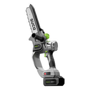 SUCA SC-5807 21V Mini tronçonneuse sans fil à batterie, tronçonneuse électrique portative, sécateur à batterie avec poignée auxiliaire - Product Image 1