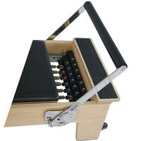 JUNYIRUN JYR-OR03 Reformer d'entraînement à noyau en chêne, 5 ressorts, roue en PU ultra-silencieuse, réglable, portable, pour la maison, la salle de sport et le fitness