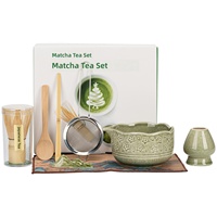 Service à thé japonais en céramique avec bol à matcha motif fleur de cerisier, fouet en bambou Chasen, origine Dehua, emballage en boîte couleur, cérémonie du thé