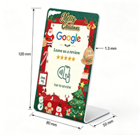 Joyeux Noël – Supports NFC Google Reviews – Support NFC intelligent réinscriptible pour cartes de visite – Idéal pour les commerces de détail, hôtels et avis 5 étoiles