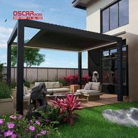 Auvent rétractable à cassette intégrale imperméable à l'eau avec rotation à 360 degrés et protection UV, idéal pour la cour, le bord de la piscine, le balcon, pergola rétractable