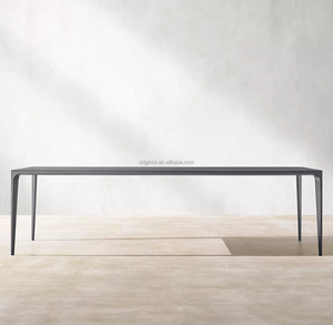 ชุดโต๊ะเก้าอี้รับประทานอาหารอลูมิเนียมเคลือบผงกันสนิม งานแฮนด์เมด สำหรับสวนกลางแจ้ง 8 ที่นั่ง - Product Image 6