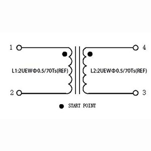 Lọc Điện ET et35 ET28 loại phổ biến chế độ Choke Choke cuộn dây Lọc 1.8mh tùy chỉnh phổ biến chế độ Choke cuộn cảm với cơ sở - Product Image 6