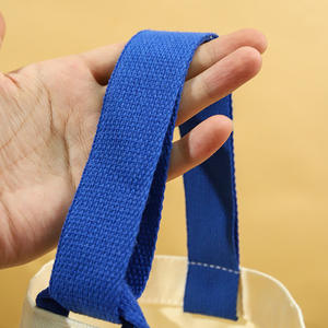 キャンバスフラット大容量バケットバッグ 無地DIY布製ハンドバッグ - Product Image 3