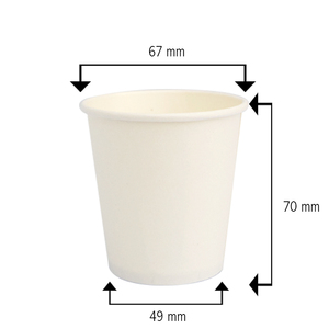 Bicchieri di cartone bianchi da 90 ml usa e getta per bevande calde e fredde - Product Image 2