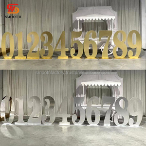 Large Gold Acrylic Mirror Number Stand for <b>Party</b> Decorations SMOOTH New Arrival Birthday <b>Backdrop</b> for Events - Product Image 6