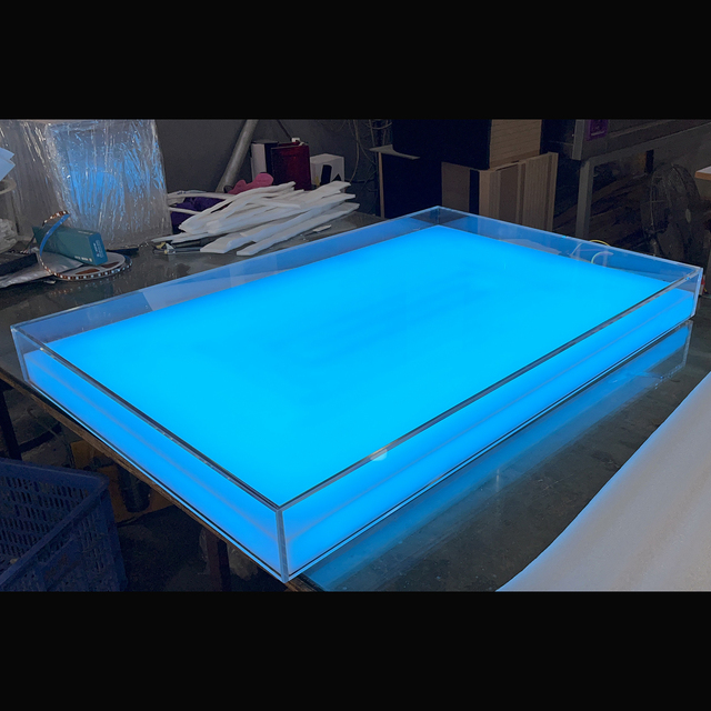 High-end clear Acrylic Led Base Display case Custom Acrylic Led Display Stand