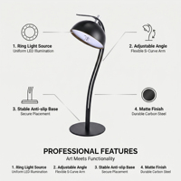 Lampe de table LED sans fil portable rechargeable par USB en fer noir pour restaurant, chevet, bureau, lecture, hôtel, bar, décoration