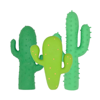 Jouets pour chiens en caoutchouc naturel latex, produits pour animaux de compagnie tendance 2025, jouet à mâcher qui couine, cactus, tulipe, tournesol, rose