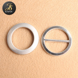 Hebilla de autocubierta, hebilla de cinturón redonda, cubierta de tela, en blanco - Product Image 3