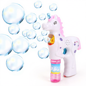 Juguete Infantil Unisex, Pistola de Burbujas de Unicornio con Luces LED, Hecha de Plástico PP Resistente - Product Image 1