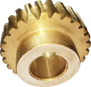 Custom High Precision CNC Small Standard Metal Brass Worm Wheel Gear