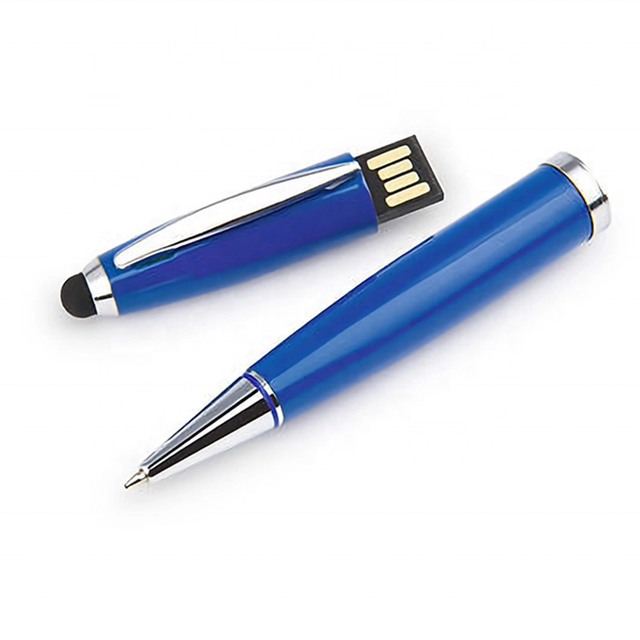 New Custom Promo Pen Shape USB 2.0 Flash Drives 16GB-128GB High-Speed Metal USB Gifts