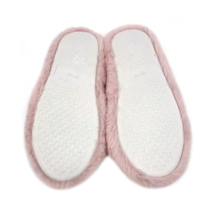 Pantofole da <span class=keywords><strong>donna</strong></span> in memory foam, morbide e calde, con fascia <span class=keywords><strong>incrociata</strong></span>, in peluche, a punta aperta, per casa - Product Image 4