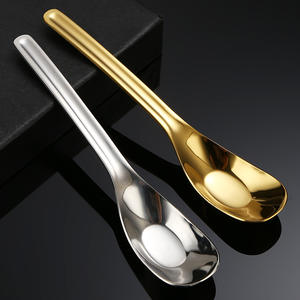 Cuchara para Bebé DZS001 de Acero Inoxidable 316, Cuerpo Recto, Pulido Espejo, para Alimentación de Niños de 0 a 12 Meses, Color Sólido - Product Image 2