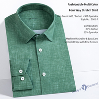 Camisas Casuales de Punto Transpirables de Spandex/Algodón para Hombre, Envío Directo de Fábrica