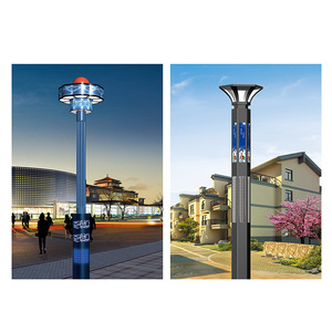 เสาไฟ LED สำหรับสวนภายนอกอาคาร โครงโลหะ IP66 แสงขาวกลาง 2700K AC 220V พร้อมเซ็นเซอร์ตรวจจับความเคลื่อนไหว ตัวโคมไฟแบบติดตั้งถาวร มุมลำแสง 144 องศา - Product Image 5