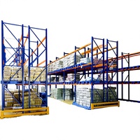 Étagères à palettes en acier personnalisées de haute qualité, double profondeur, pour entrepôt, avec finition par peinture en poudre