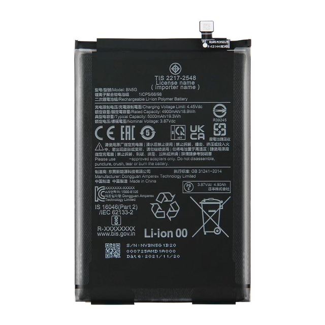 BN5G Phone Battery for Xiaomi Redmi 10C Redmi 10A Mi Redrice 10C Redrice 10A 5000mAh Replacement Battery