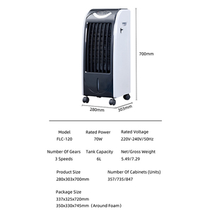 Portable Plastic Indoor Air Cooler Fan with Touch Control 3 Speeds for Home Car Hotel & Garage Use-Energy Saving Air Conditioner - Product Image 4