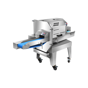 Trancheuse à viande commerciale pour aliments cuits. Poitrine <span class=keywords><strong>de</strong></span> porc, oreilles <span class=keywords><strong>de</strong></span> cochon et trancheuse à côtelettes <span class=keywords><strong>de</strong></span> <span class=keywords><strong>veau</strong></span>. Trancheuse à viande entièrement automatique. - Product Image 5