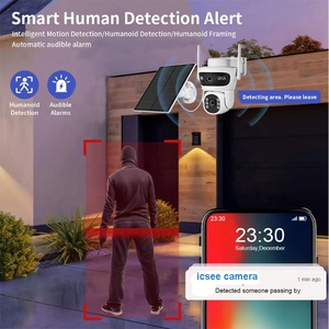 24-Giờ Đầy Đủ Ngày Ghi Âm Không Dây Aov 4G Năng Lượng Mặt Trời An Ninh Máy Ảnh Ngoài Trời Sim AI Phát Hiện Màn Hình Kép Vườn Trang Trại Wifi Máy Ảnh - Product Image 5