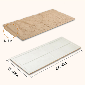 KASARO Pannelli Murali in PU Effetto Pietra per Camera da Letto, Decorazione 3D Multifunzionale per Interni ed Esterni, Roccia Artificiale - Product Image 4