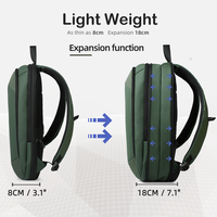HEROIC KNIGHT 8787TF Mochila Deportiva Grande Unisex para Portátil - Impermeable, Expandible, Puerto USB, Anti-Robo, Material Oxford, Estilo Vintage