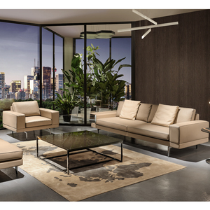 Juego de sofás de cuero de diseño, muebles para salón público, área de recepción, muebles de oficina, sala de espera, sofá, sofá para presidente, asientos - Product Image 1