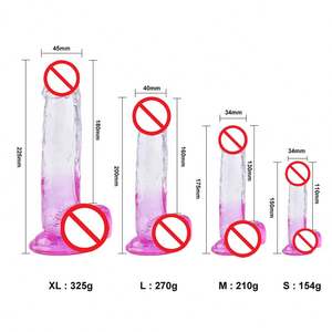 4 Maat Realistische Bicolor Transparante Dildo Met Sucker Penis Thuring <span class=keywords><strong>Vagina</strong></span> Anale Zachte Jelly Dildo Seksspeeltjes Voor Mannen Voor Vrouwen - Product Image 1