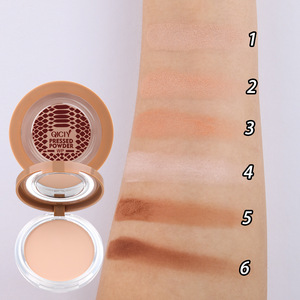 Polvo Bronceador para Piel Oscura, Acabado Mate, Resistente al Sudor y al Aceite, Corrector de Maquillaje Oscuro, Esponja y Espejo - Product Image 6