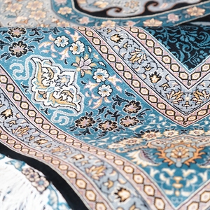 Exportador de 183x274cm en Delhi, persa y alfombras para sala de estar, configuración Hali turca, Alfombra de seda de Estambul anudada a mano - Product Image 6