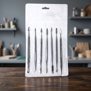 Juego de 7 Sondas de Acero Inoxidable para Tallar Cera, Herramientas de Precisión para Joyería y Escultura con Empuñadura Moleteada y Bolsa de Almacenamiento | GS484B - Product Image 2