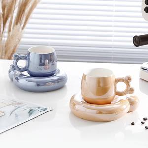 <span class=keywords><strong>2022</strong></span>ใหม่มาถึงสไตล์นอร์ดิกสร้างสรรค์หมีถ้วยและจานรองถ้วยเซรามิกเคลือบมุกง่ายของขวัญถ้วยกา<span class=keywords><strong>แฟ</strong></span>จานรอง - Product Image 4