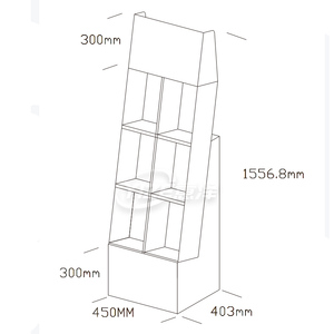 Thiết kế mới tùy chỉnh các tông Túi Pop hiển thị Matte tông Mũ hiển thị sàn cho siêu thị - Product Image 3