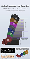 Eveekon - Bottes de massage à compression d'air rechargeables avec 8 modes et 4 niveaux de massage par airbag pour la relaxation musculaire