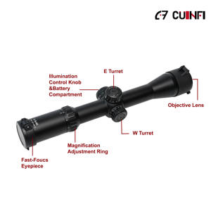 Lunette <span class=keywords><strong>de</strong></span> tir tactique Cuinfi 3-9x40 SFP, identique à RITON, tube <span class=keywords><strong>de</strong></span> 30 mm, deuxième plan focal, réticule métallique éclairé, réinitialisation à zéro, noire - Product Image 3