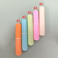 En stock, tubes en plastique vides à remplissage par le haut, fins, de petite capacité, pour échantillons 3g 4g, emballage pour rouge à lèvres, baume à lèvres et cire à lèvres