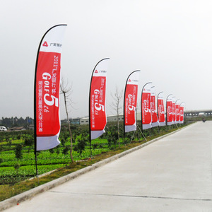 Bền Hai Mặt 5M Khổng Lồ Ngoài Trời Bãi Biển Cờ Tùy Chỉnh In Nhôm Thanh Biểu Ngữ Giáo Dục Ô Tô Bay Lông Cờ - Product Image 3