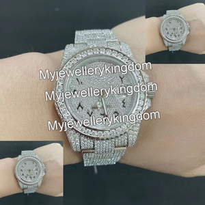 Reloj de Lujo para Hombre con Moissanita Iced Out, Diamantes VVS, Estilo Hip Hop Bling, Cuarzo, Joyería Masculina, Regalo - Product Image 1