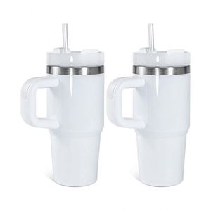 Vaso Térmico de Acero Inoxidable 304 de 14 oz para Sublimación, Grado Alimenticio, para Café, Uso Doméstico, Viajes y Camping, con Pajita y Asa - Product Image 1