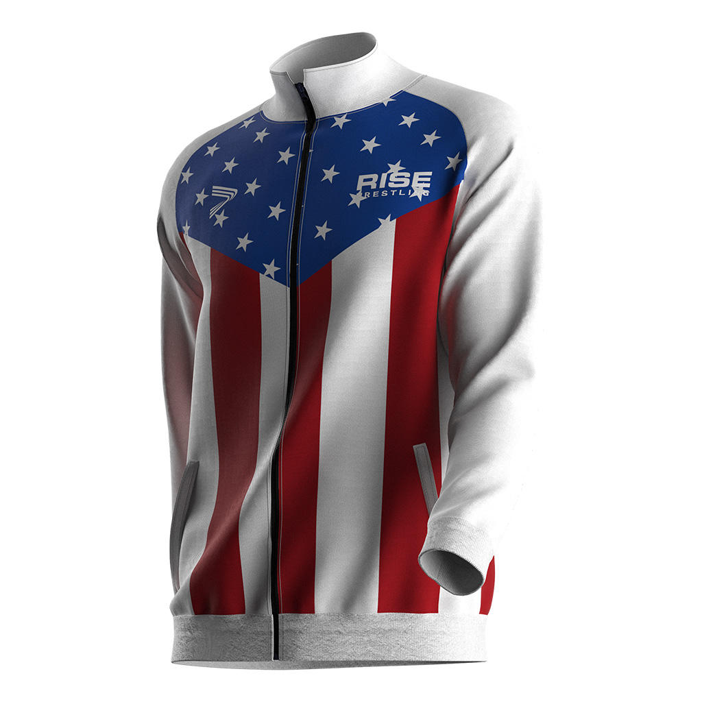 Reebok American Flag Jacket Michael Jordan Creed Adonis White