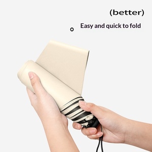 Four Fold Folding <b>Memory</b> Light Patch Umbrella Black Rubber Sunscreen Spot Printing Wholesale - Product Image 4