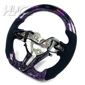 Accesorios Interiores para Automóviles, Volante Deportivo de Fibra de Carbono Forjado para Hyundai Elantra <span class=keywords><strong>N</strong></span> I30N I20n con Pantalla LED de RPM - Product Image 3