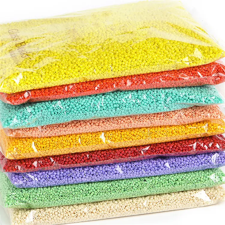 [450g/bag] Colored baking varnish millet beads 2/3/4mm glass rice beads diy bracelet necklace beads