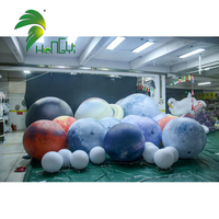 Décoration d'événements lumineuse LED, ballons gonflables planètes, systèmes solaires gonflables