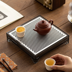 Acrylic Honeycomb <b>Tea</b> Tray Square Draining For Kung Fu <b>Tea</b> <b>Set</b> Home Use - Product Image 2