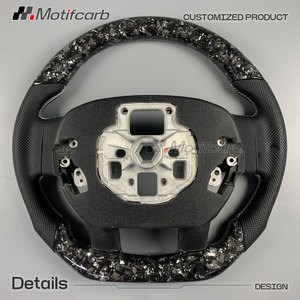 Volant en fibre de carbone forgée avec paillettes argentées personnalisées pour Ford F150 F250 F350 Raptor XLT 4x4 Shelby 2015-2023 - Amélioration de l'intérieur - Product Image 5